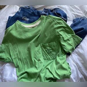 Tommy Bahama Relax Pocket  T Shirt Men’s Small Cotton Apple Green Soft Swordfish